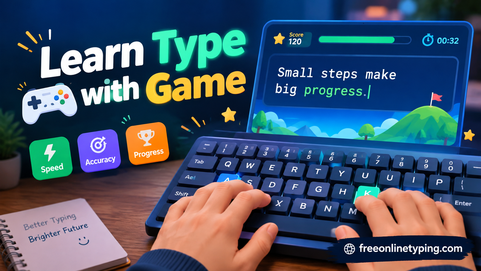 Learn Typing by Playing Game: Type Faster While Having Fun